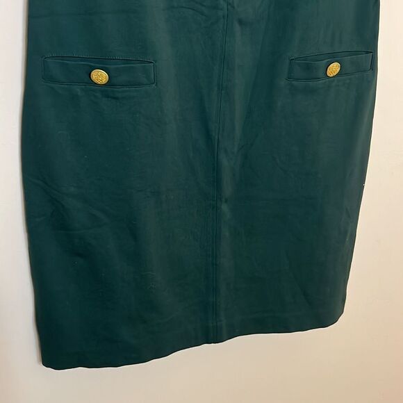 Vince Camuto Forrest Green Sheath Dress - Size 12 - Picture 5 of 14